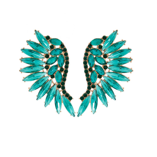 Green Wing Earrings|2.25 x 1.15 inches - Premium Wholesale Jewelry from Pinktown - Just $13! Shop now at chiquestyles