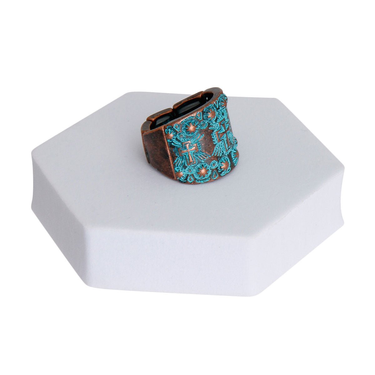 Patina Metal Boho Cross Ring - Premium Wholesale Jewelry from Pinktown - Just $7! Shop now at chiquestyles