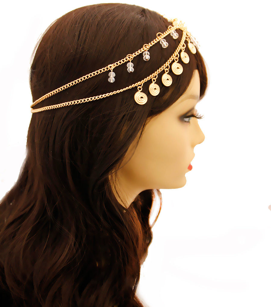 Gold Lion and Beaded Head Chain|One Size - Premium Wholesale Fashion Accessories from Pinktown - Just $19! Shop now at chiquestyles